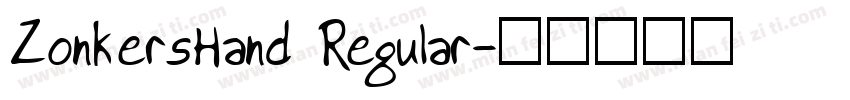 ZonkersHand Regular字体转换